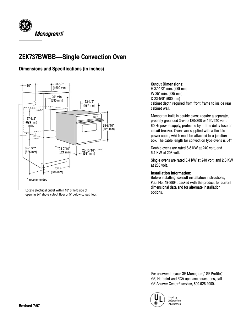 Imagen de la primera página del manual del dispositivo ZEK737BWBB