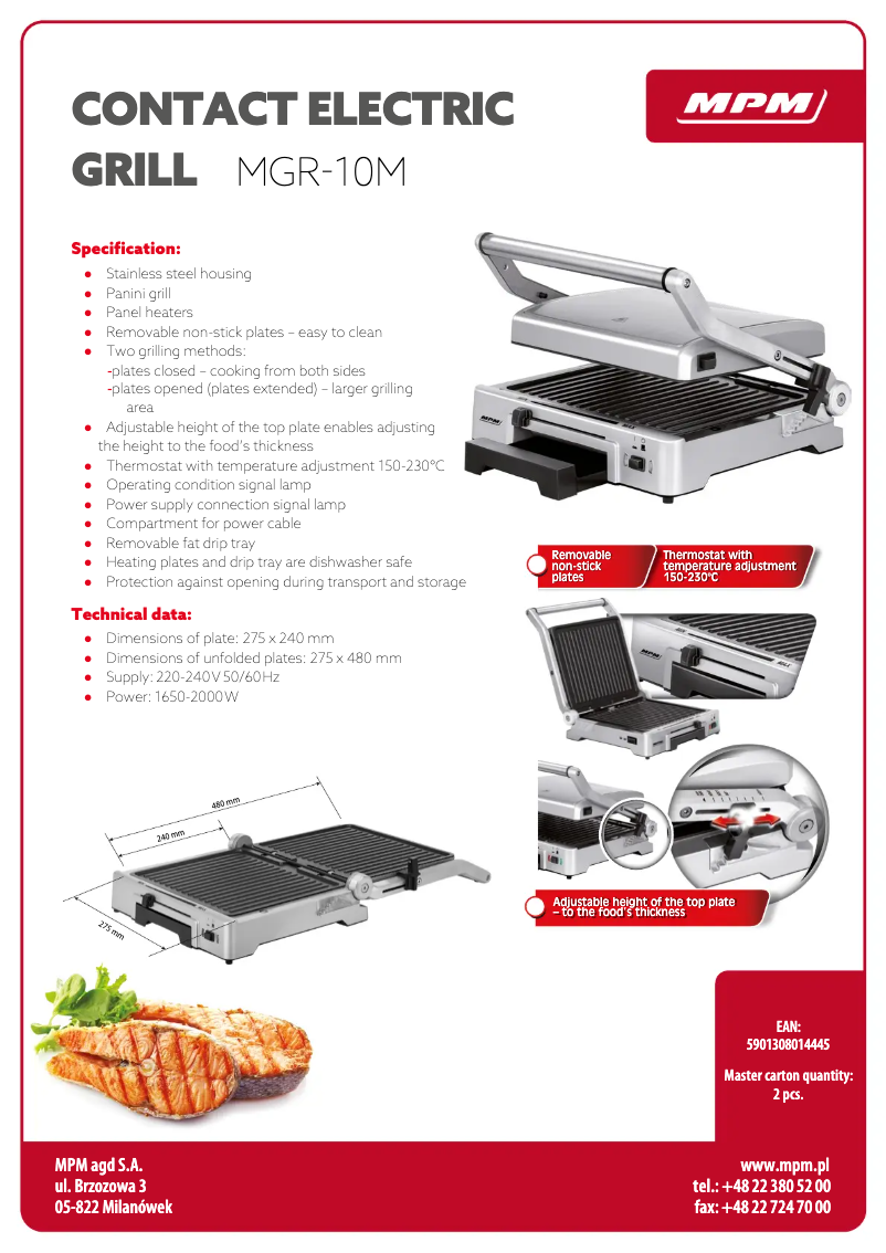 Image de la première page du manuel de l'appareil MGR-10M