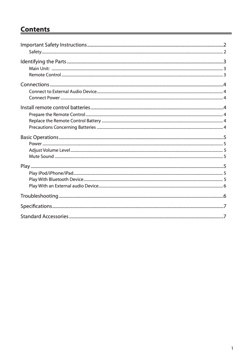 Image de la première page du manuel de l'appareil BT3100