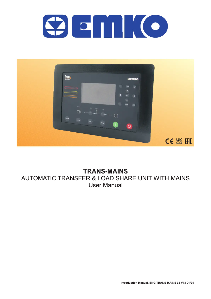 Image de la première page du manuel de l'appareil TRANS MAINS