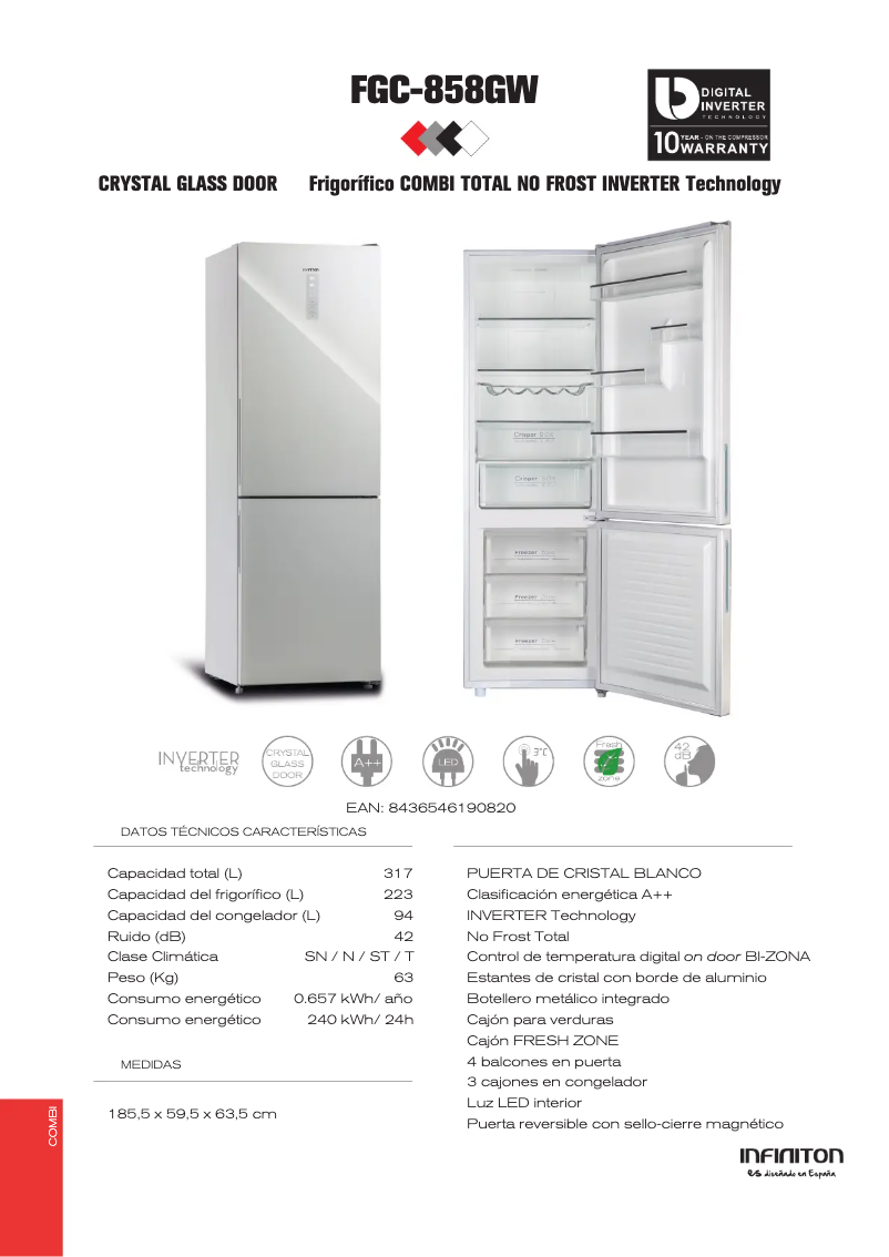 Page 1 de la notice Brochure Infiniton FGC-858GW