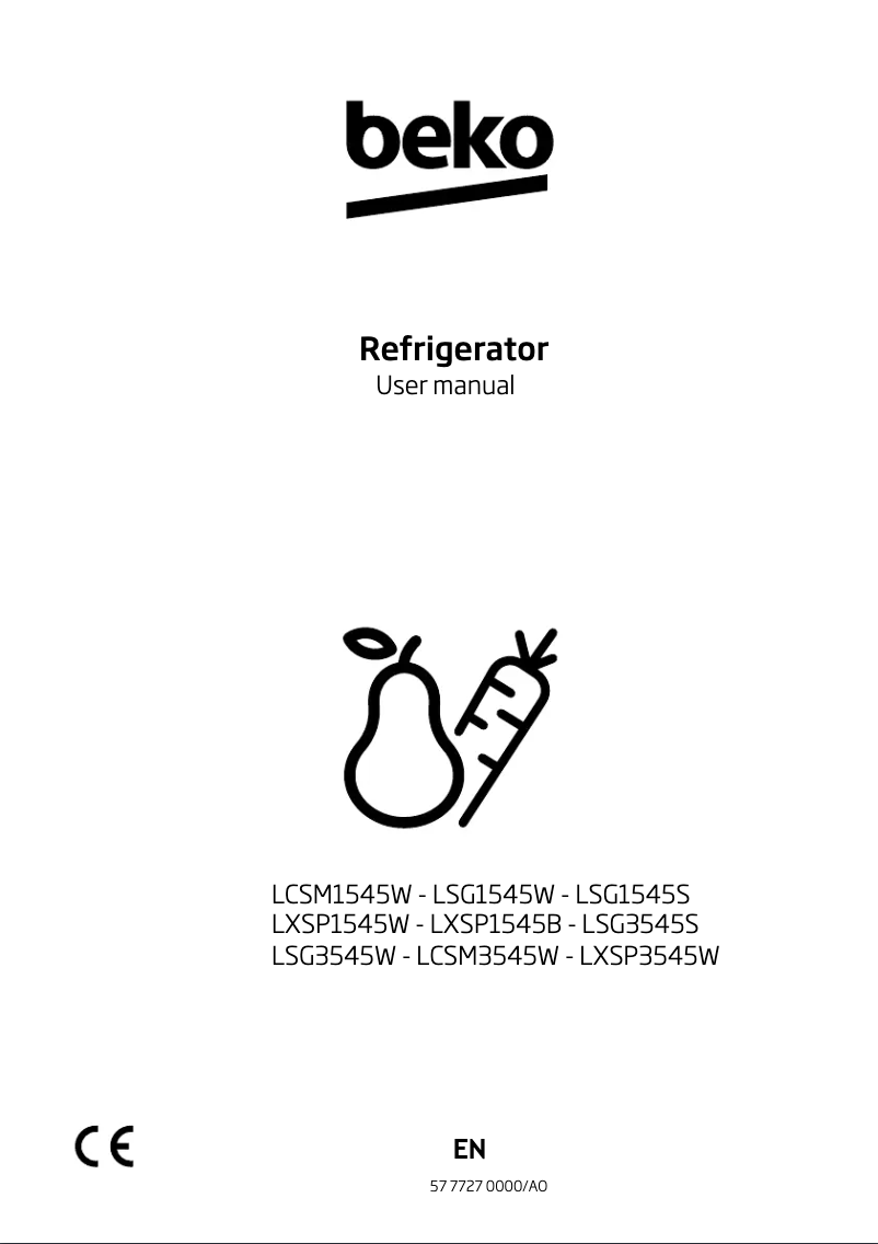 Page 1 de la notice Manuel utilisateur Beko LXSP3545W
