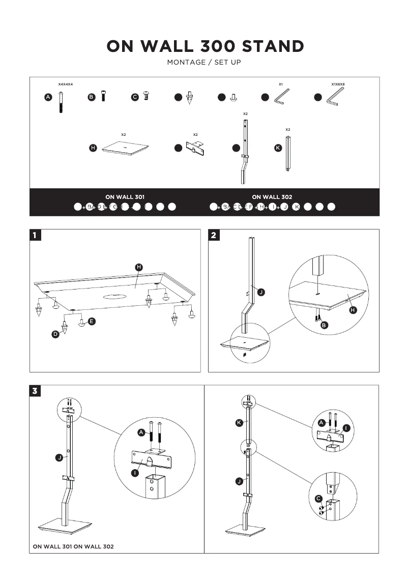 Image de la première page du manuel de l'appareil On Wall 302 Stand