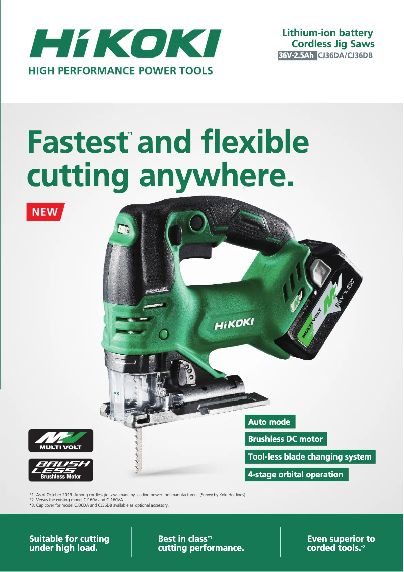 Page n°1 - Brochure HiKOKI CJ36DA