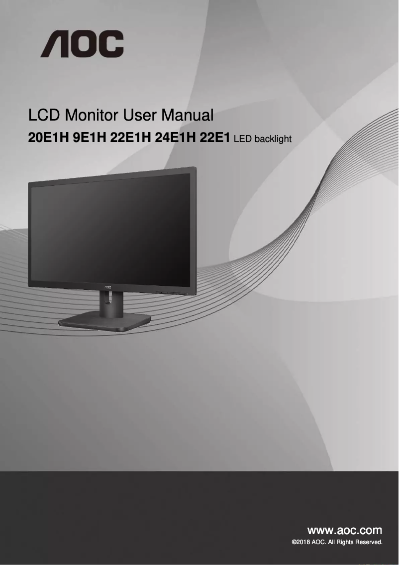 Page 1 de la notice Manuel utilisateur AOC Essential-line 22E1H