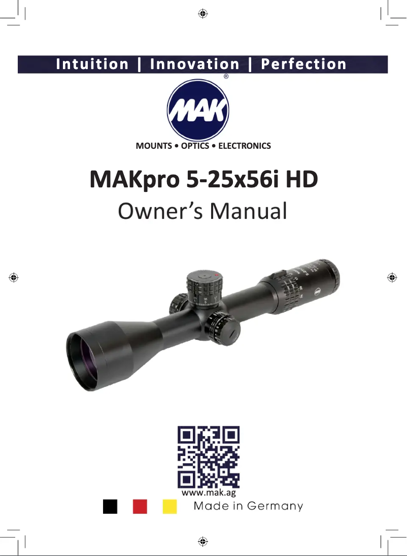 Page n°1 - Manuel utilisateur MAK pro 5-25x56i HD