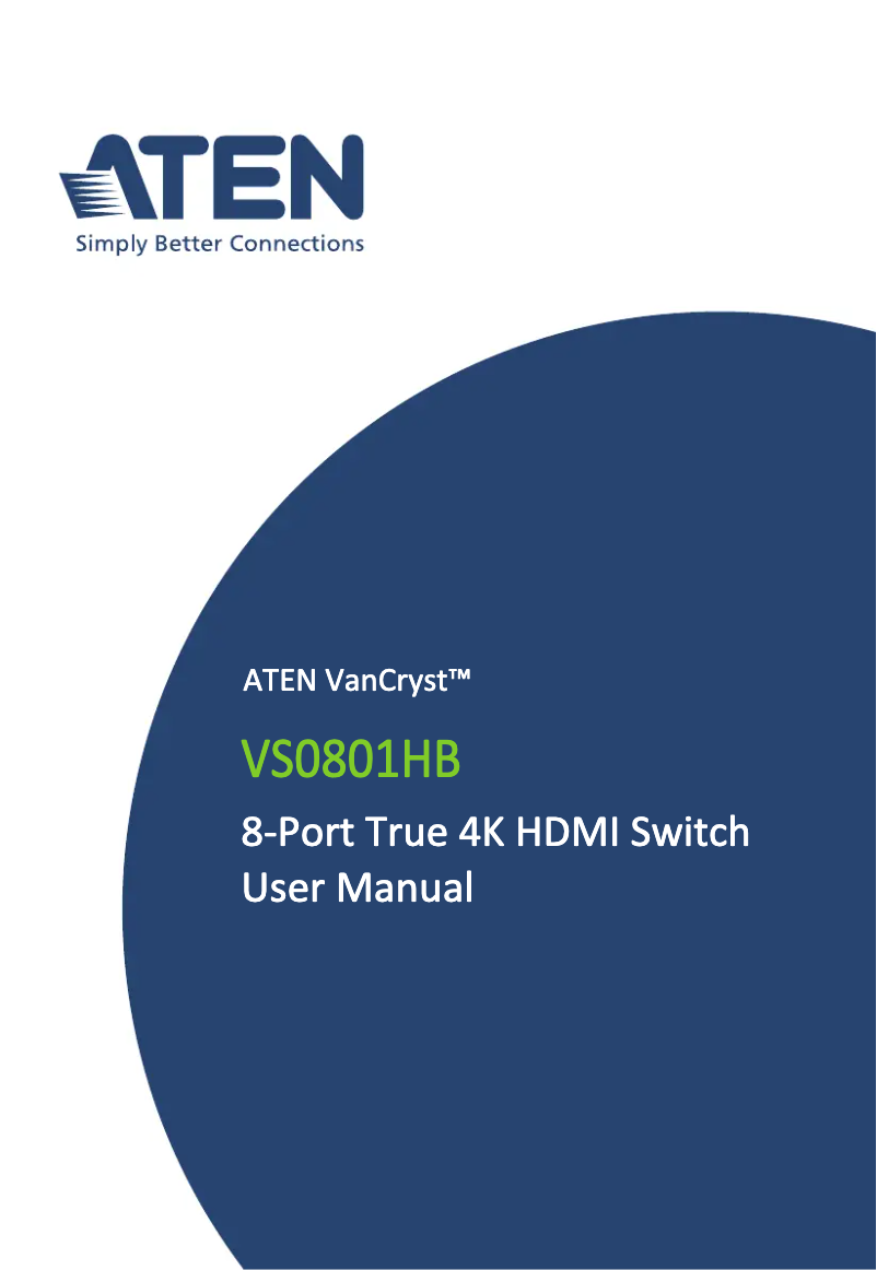 Page n°1 - Manuel utilisateur ATen VanCryst VS0801HB