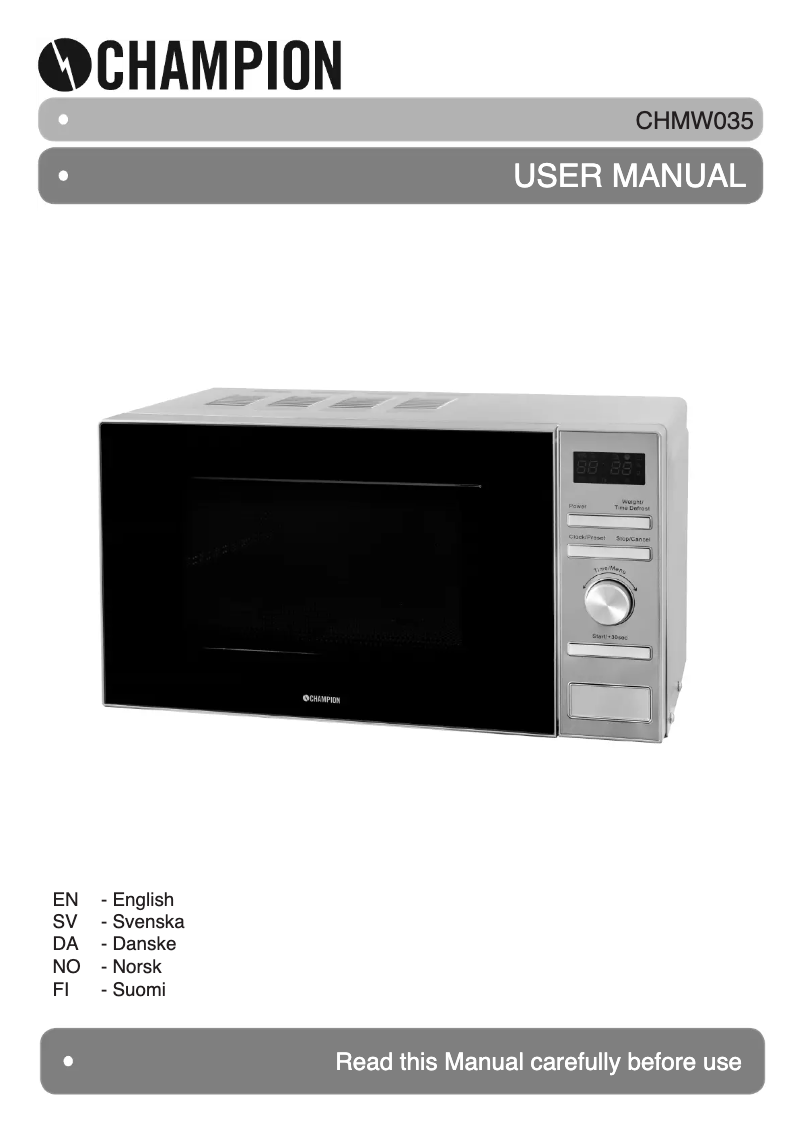 Page 1 de la notice Manuel utilisateur Champion CHMW035