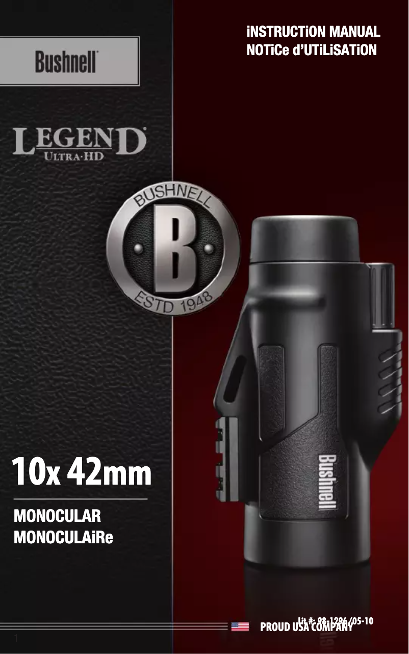 Page 1 de la notice Manuel utilisateur Bushnell Legend Ultra HD