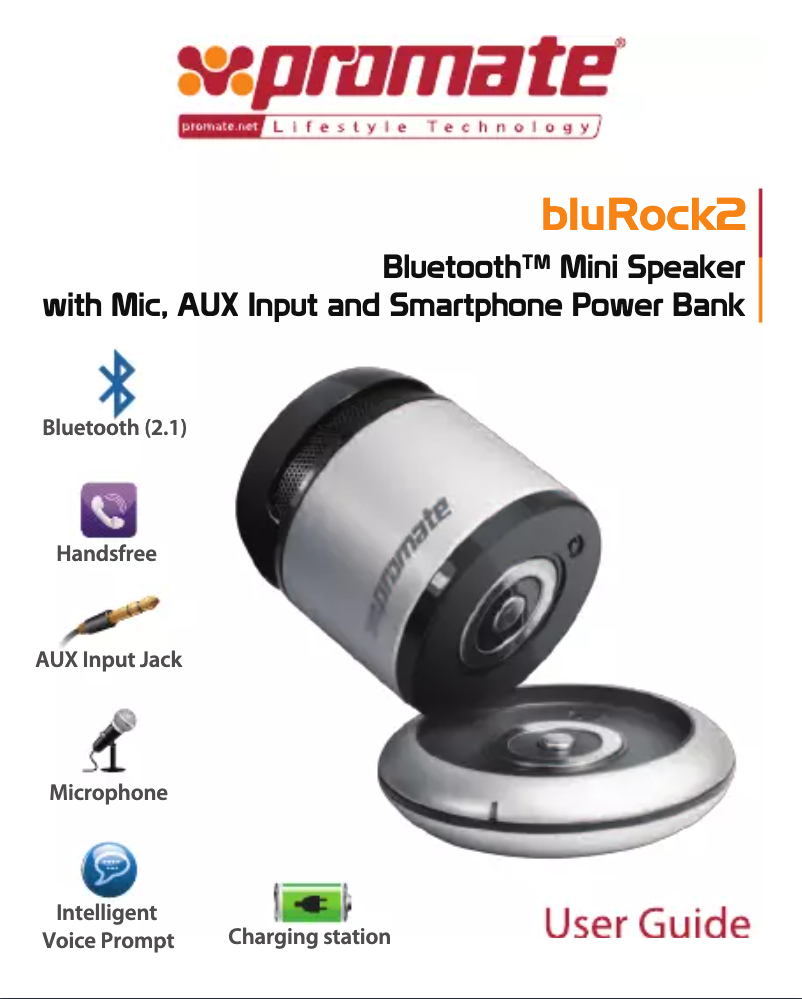Imagen de la primera página del manual del dispositivo bluRock.2