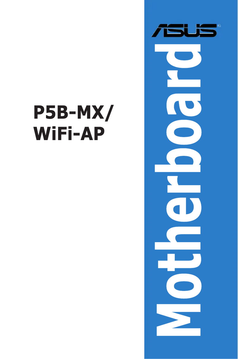 Image de la première page du manuel de l'appareil P5B-MX/WiFi-AP