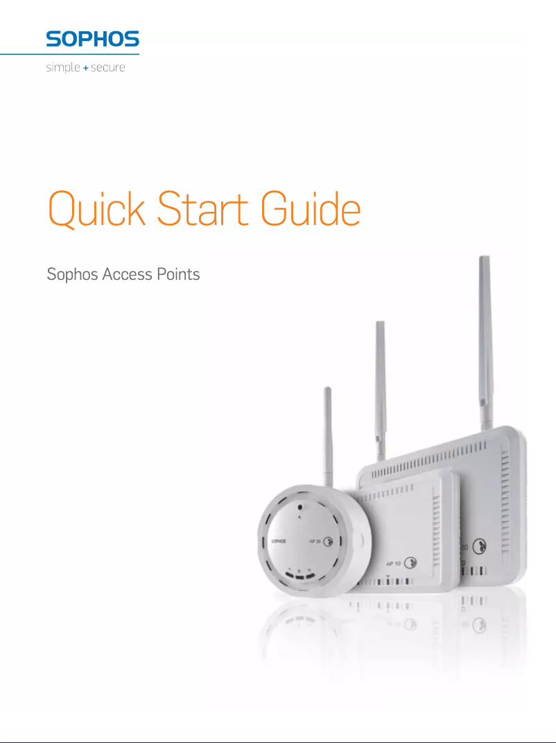 Page 1 de la notice Manuel utilisateur Sophos AP50