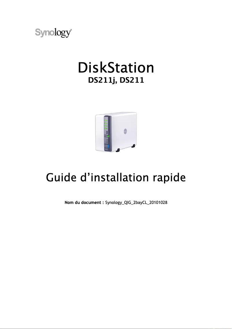Page n°1 - Manuel utilisateur Synology DiskStation DS211j