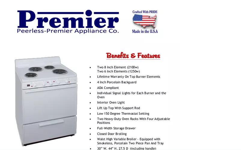 Page 1 de la notice Manuel utilisateur Premier EDKLOHOP