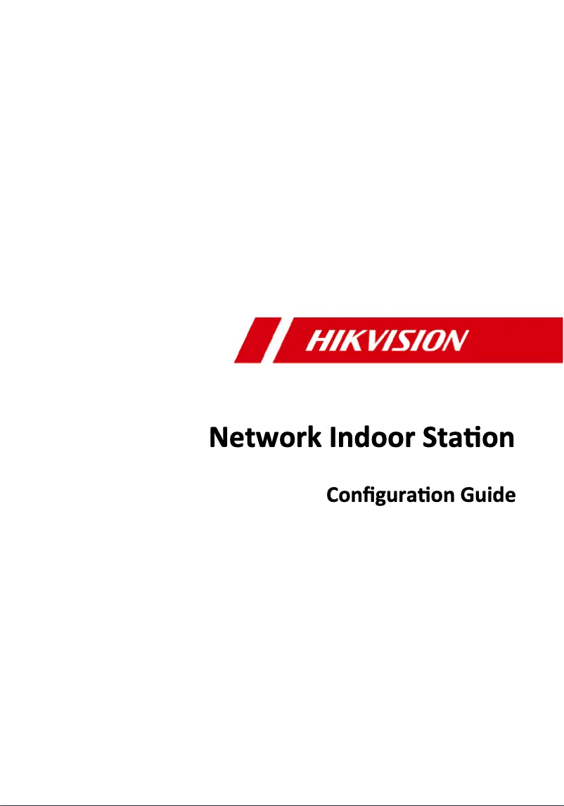 Page n°1 - Manuel utilisateur Hikvision DS-KH6220-LE1