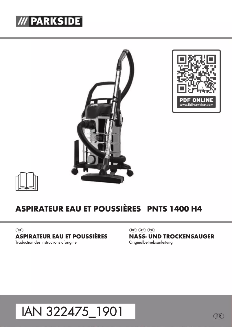 Page 1 de la notice Manuel utilisateur Parkside PNTS 1400 H4