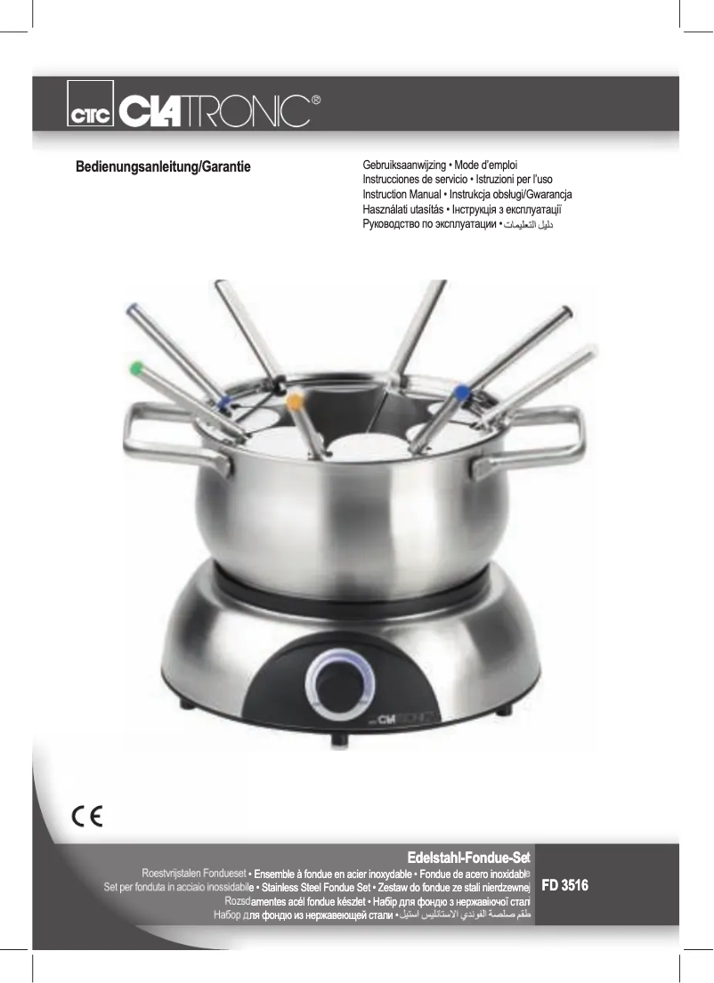 Page 1 de la notice Manuel utilisateur Clatronic FD 3516