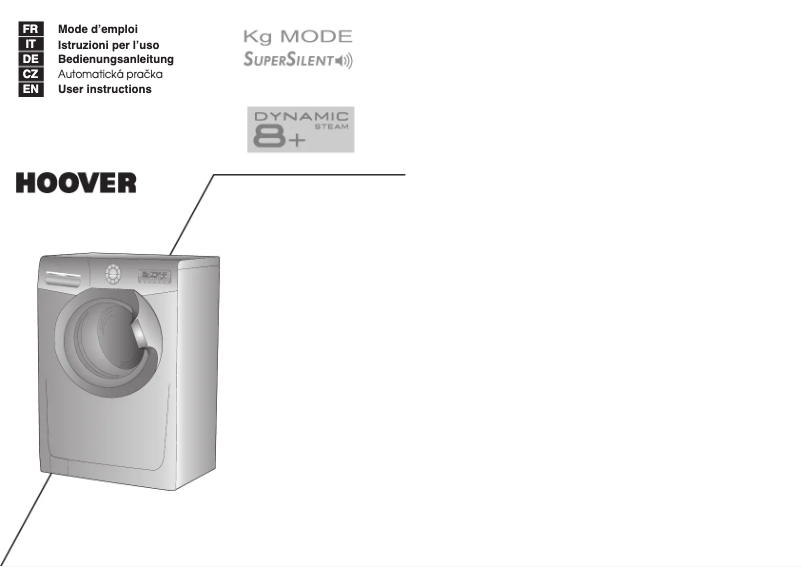 Page n°1 - Manuel utilisateur Hoover DST 8166P-14S