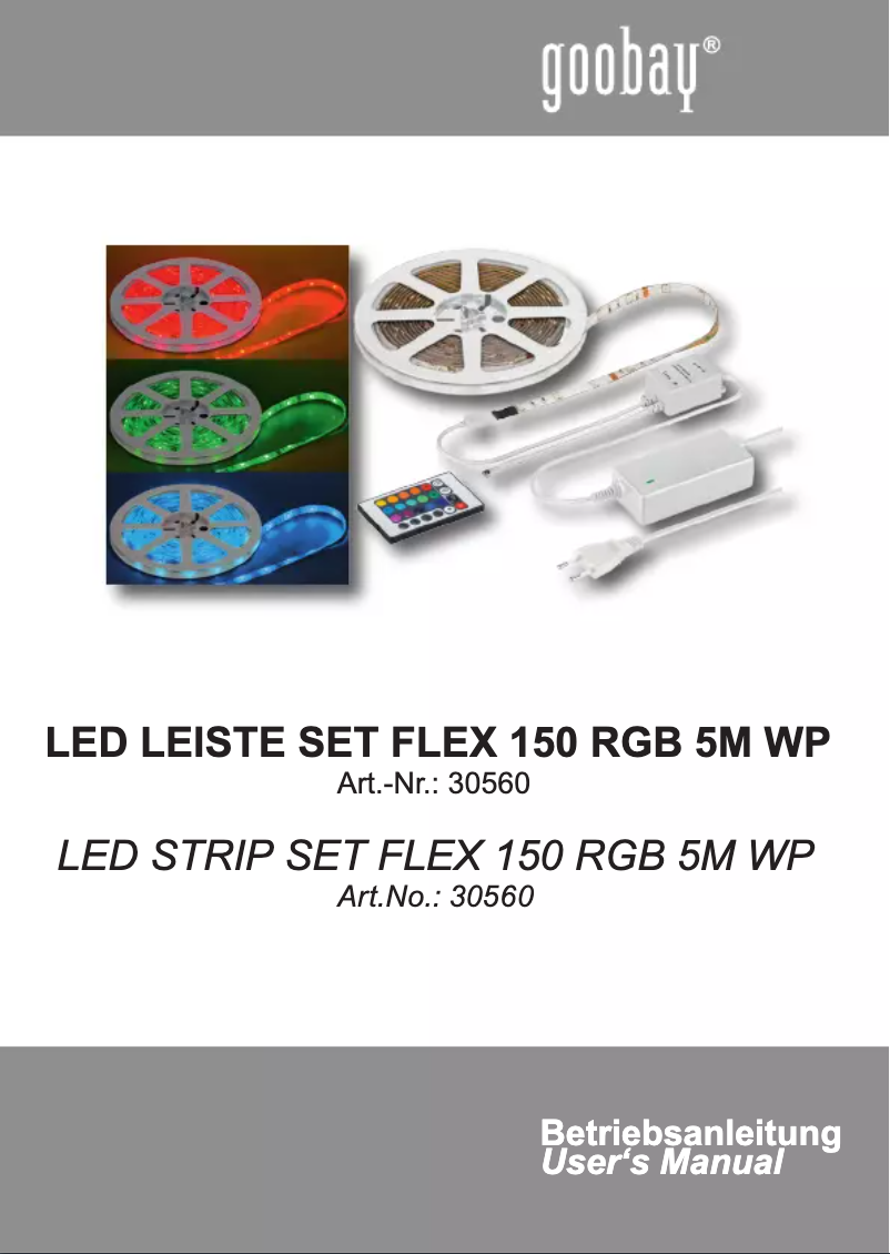 Image de la première page du manuel de l'appareil LED Set flex 150 RGB 5m WP