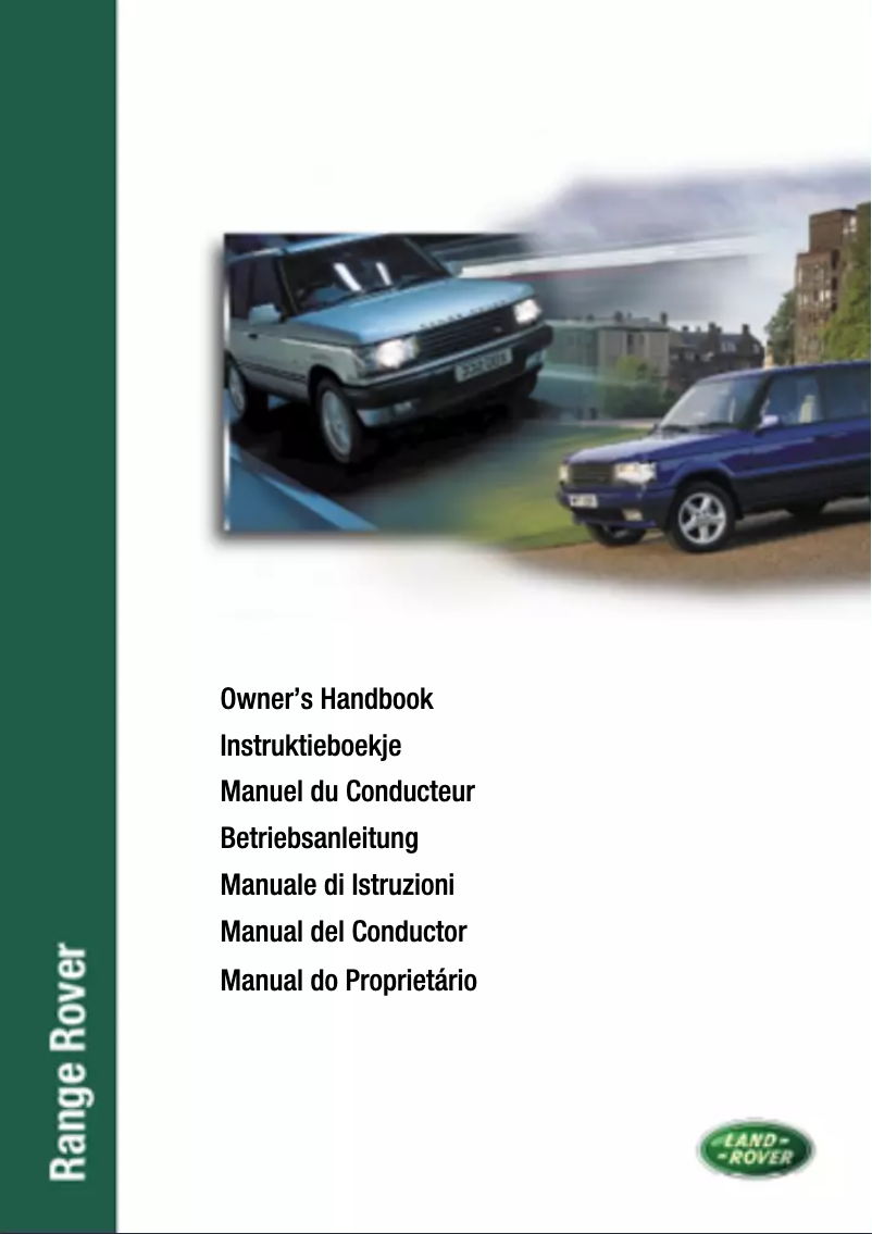 Page 1 of the manual User Manual Land Rover Range Rover (1999)