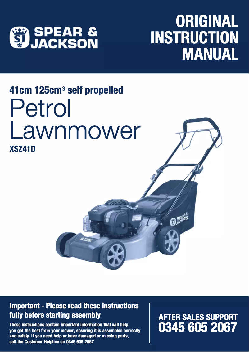 Page 1 de la notice Manuel utilisateur Spear & Jackson XSZ41D