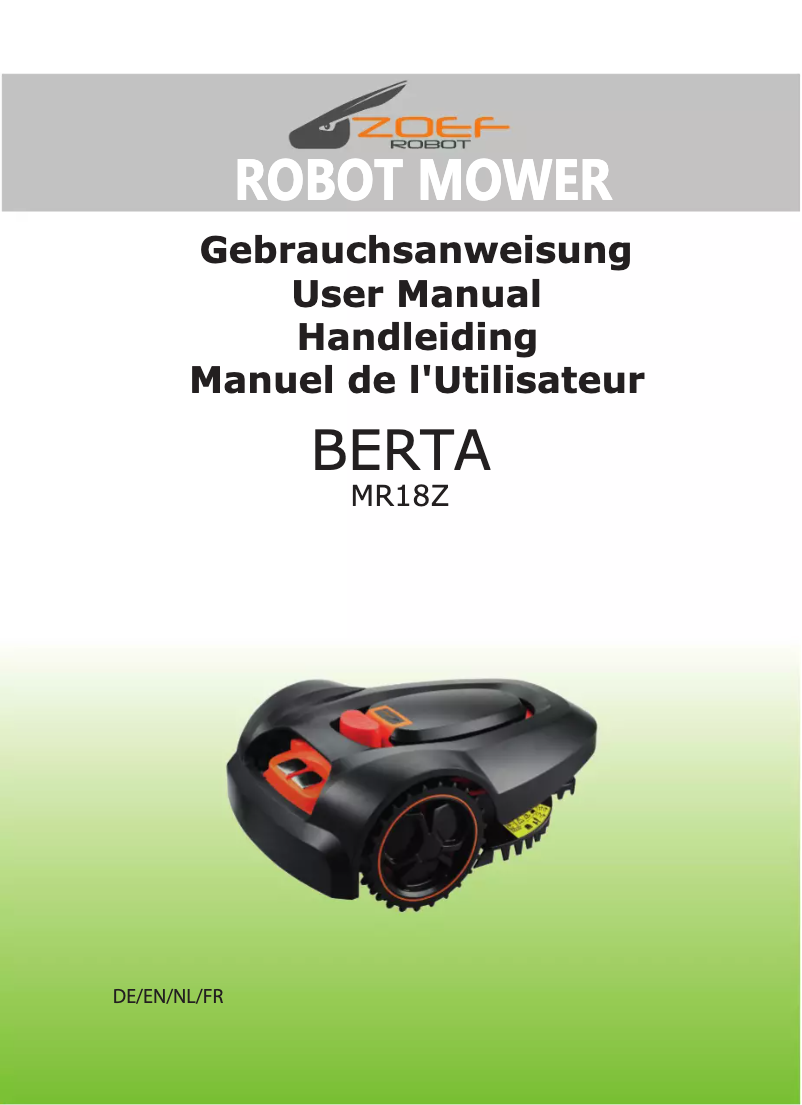 Image de la première page du manuel de l'appareil Berta MR18Z