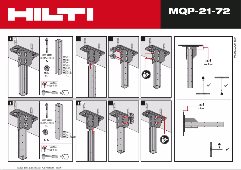 Página 1 del manual Manual de usuario Hilti MQP-21-72