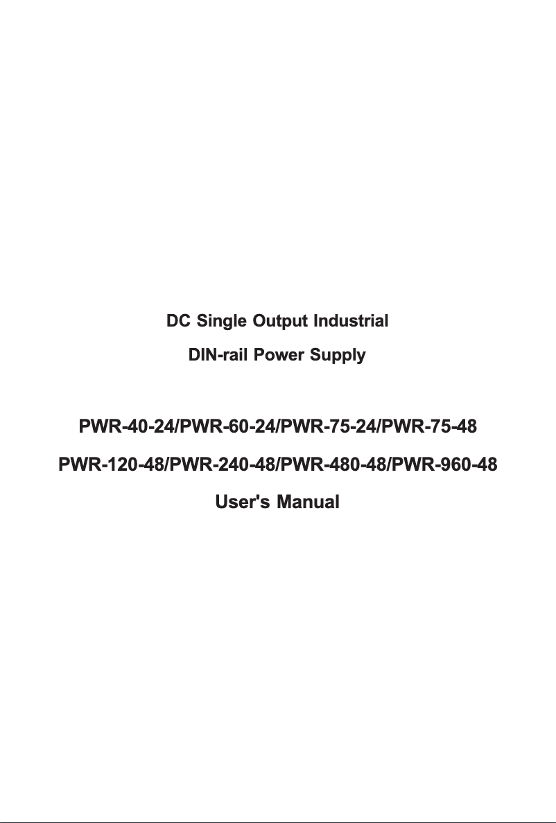 Image de la première page du manuel de l'appareil PWR-120-48