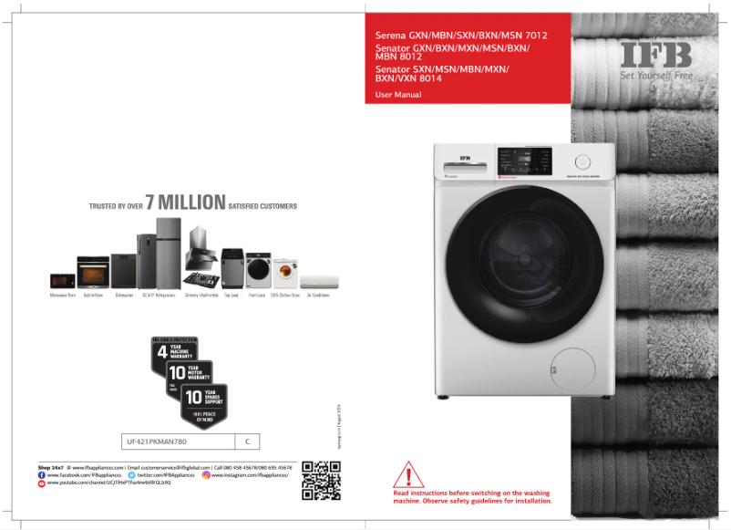 Image de la première page du manuel de l'appareil Serena GXN 7012