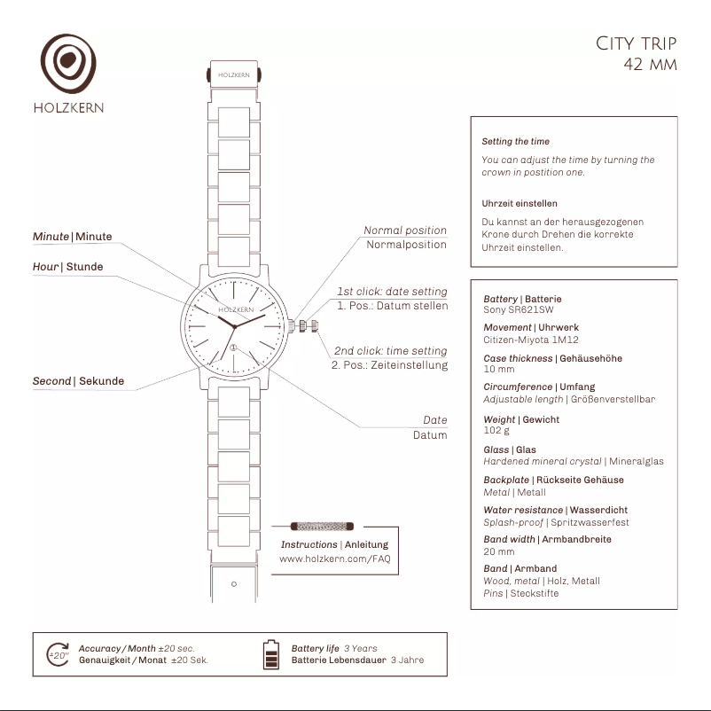 Page n°1 - Manuel utilisateur Holzkern Fitzroy