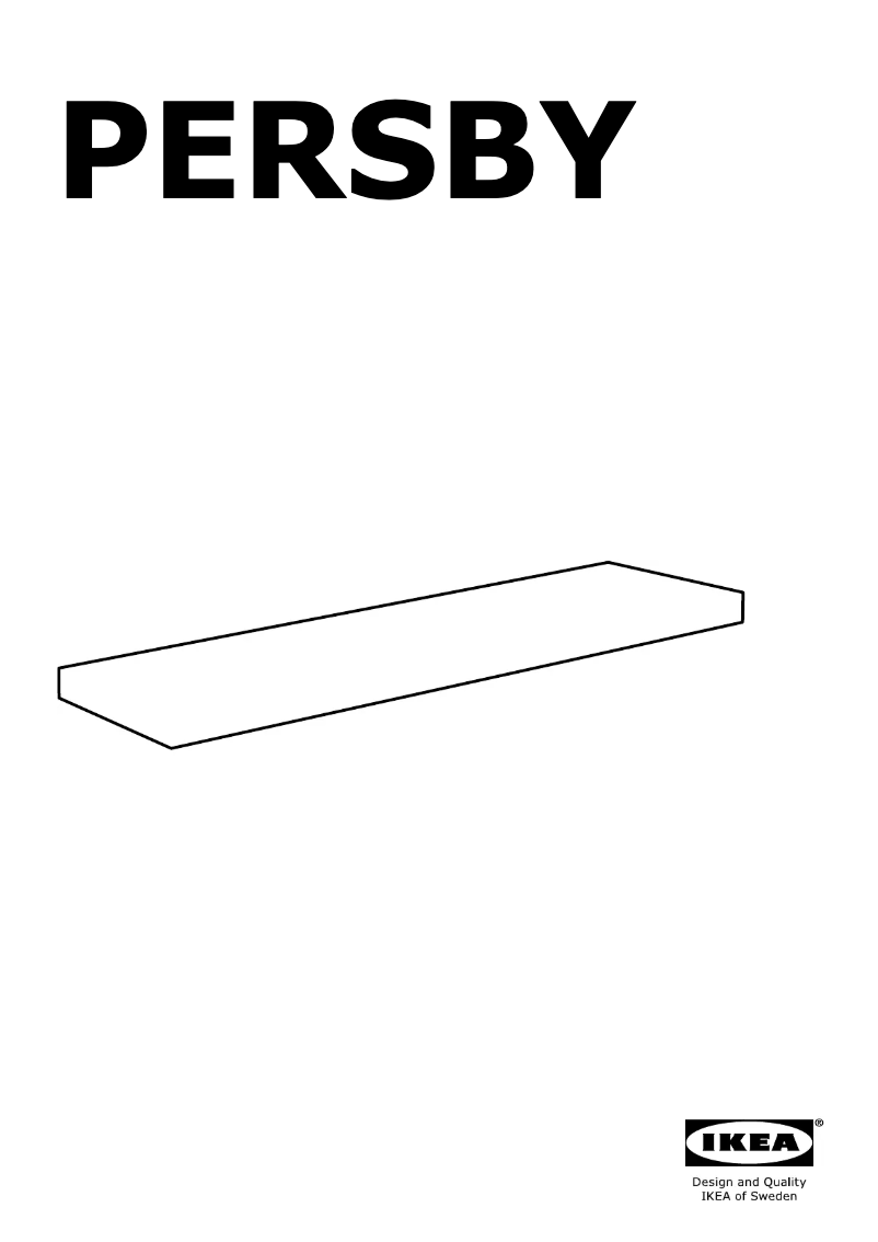 Image de la première page du manuel de l'appareil PERSBY