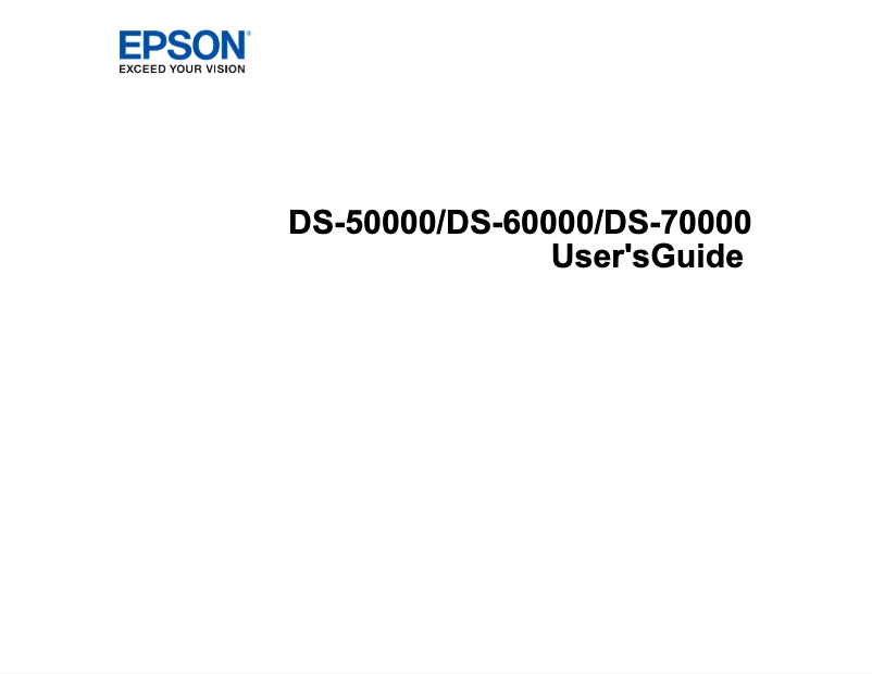 Page 1 de la notice Manuel utilisateur Epson WorkForce DS-60000