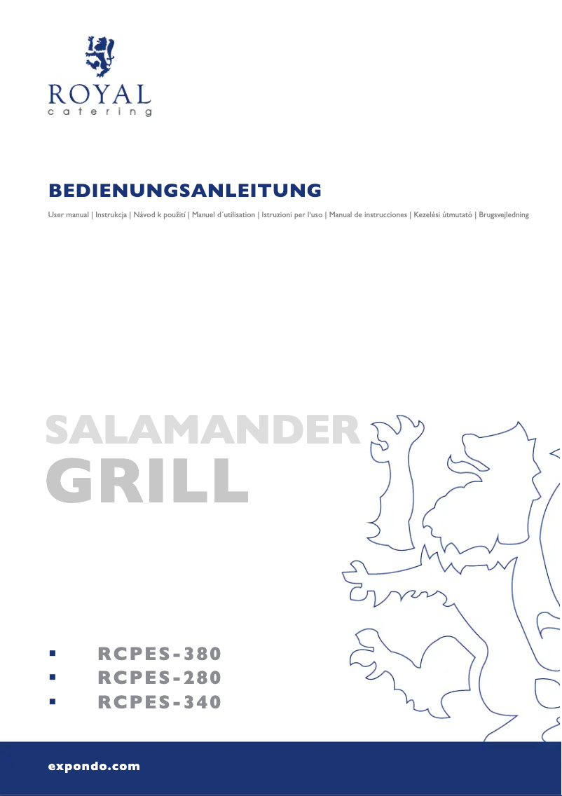 Page 1 de la notice Manuel utilisateur Royal Catering RCPES-280