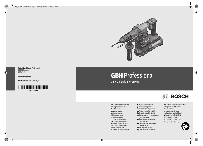 Image de la première page du manuel de l'appareil GSB 18V-28