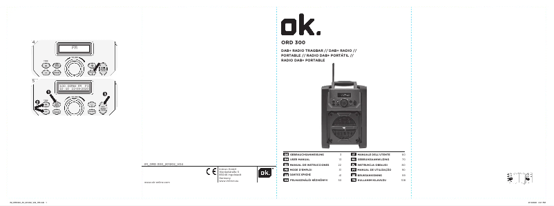 Page n°1 - Manuel utilisateur OK ORD 300