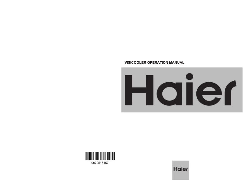 Page n°1 - Manuel utilisateur Haier SC-348E