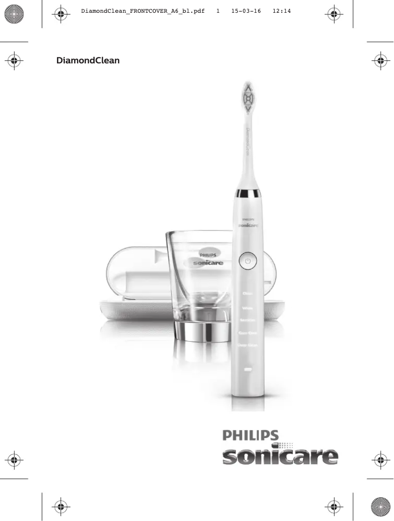 Image de la première page du manuel de l'appareil Sonicare DiamondClean HX9342