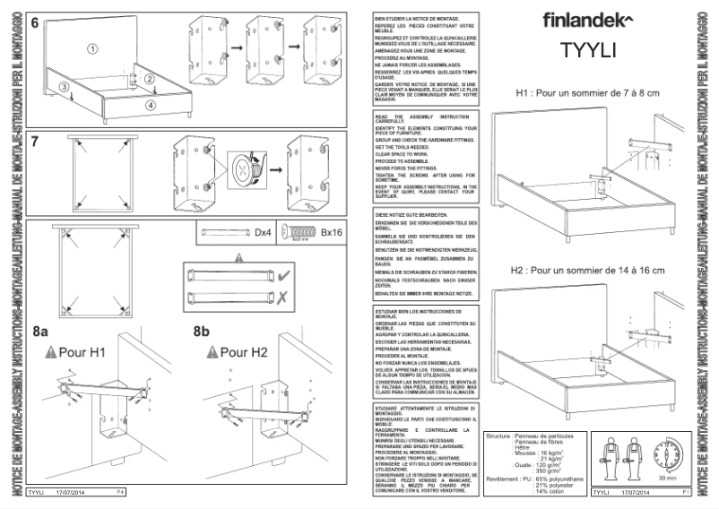 Página 1 del manual Manual de usuario Finlandek TYYLI