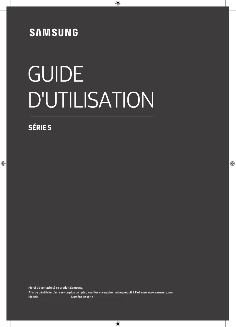 Page 1 de la notice Manuel utilisateur Samsung UA49N5000AK
