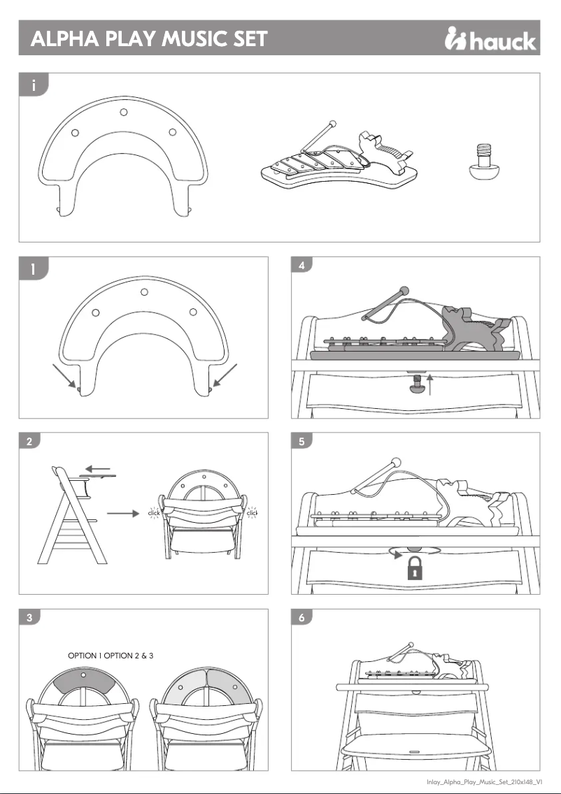 Page 1 de la notice Manuel utilisateur Hauck Alpha Play Music Set