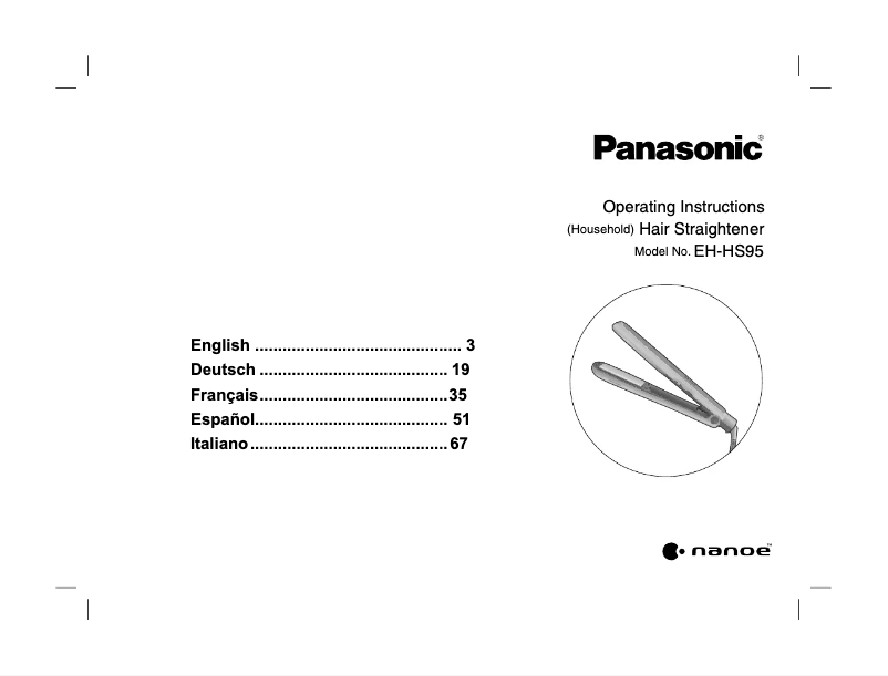 Page 1 de la notice Manuel utilisateur Panasonic EH-HS95