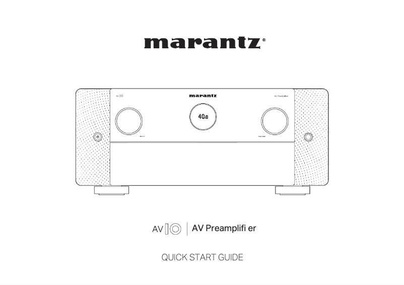 Page 1 de la notice Guide de démarrage rapide Marantz AV 10