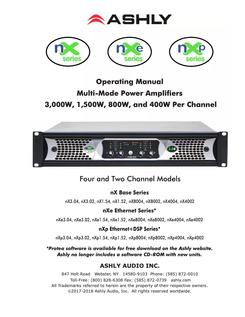 Imagen de la primera página del manual del dispositivo nX4002