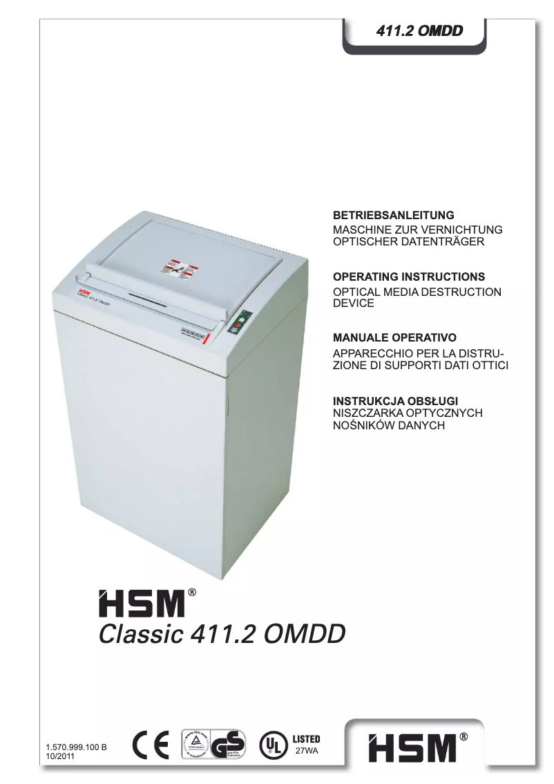 Image de la première page du manuel de l'appareil 411.2 OMDD