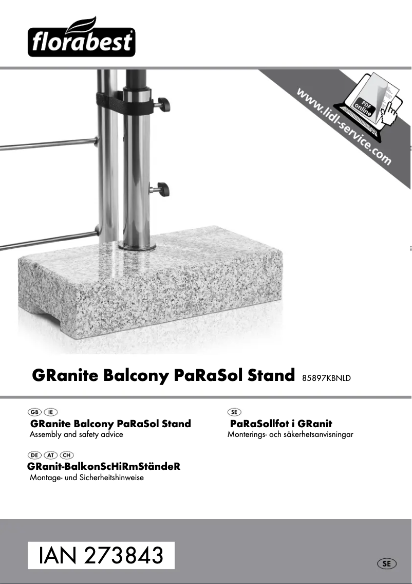 Page n°1 - Manuel utilisateur Florabest IAN 277690