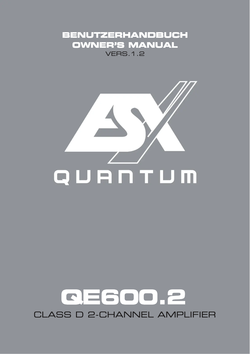 Image de la première page du manuel de l'appareil Quantum QE600.2