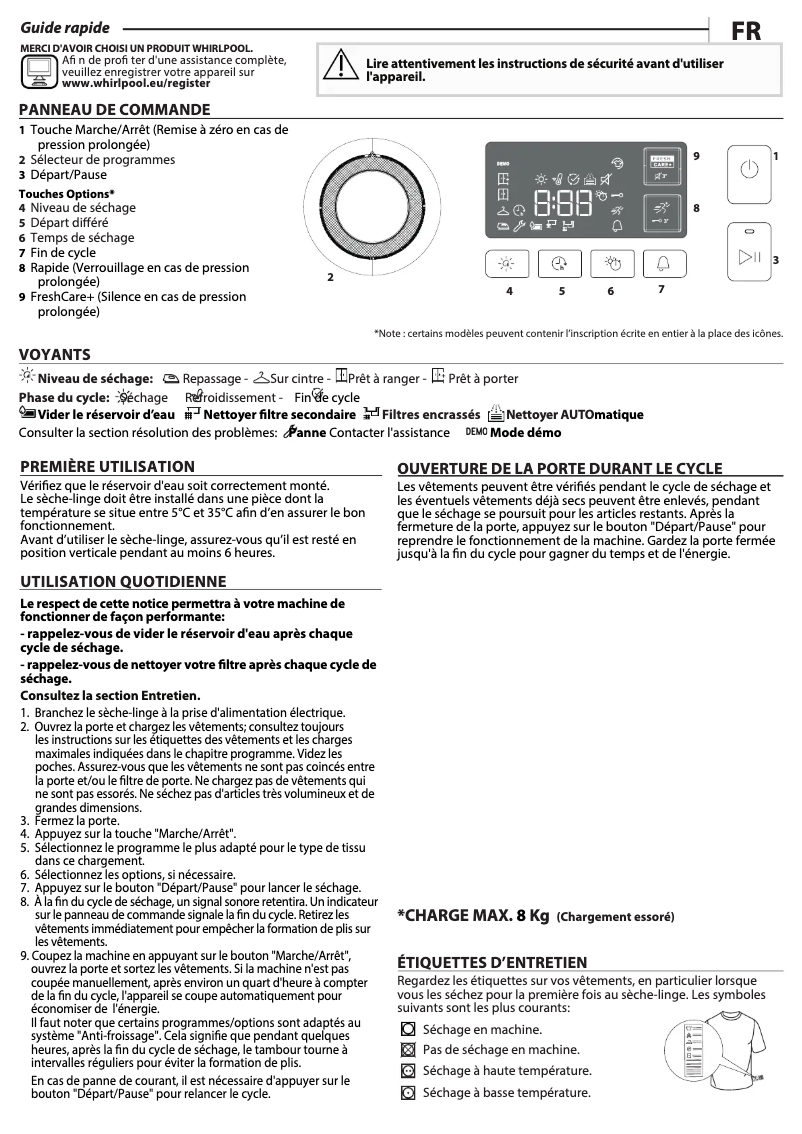 Página 1 del manual Manual de usuario Indesit FFTM118X3BYFR