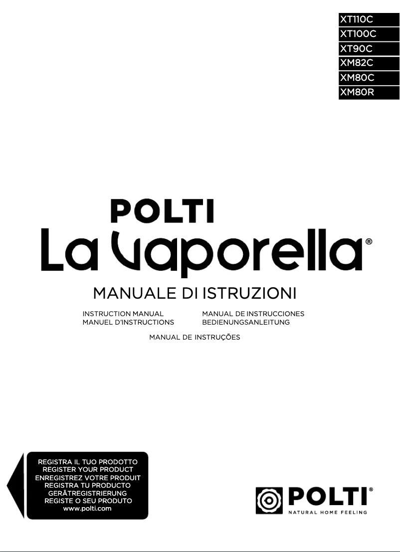 Image de la première page du manuel de l'appareil La Vaporella XT100C
