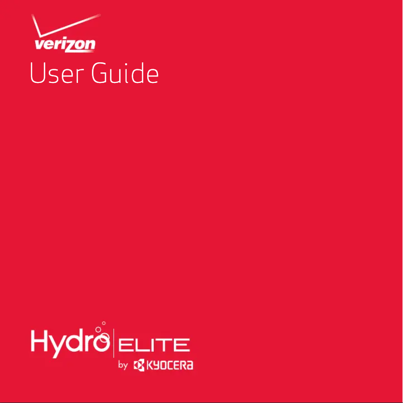 Page 1 de la notice Manuel utilisateur Kyocera Hydro Elite