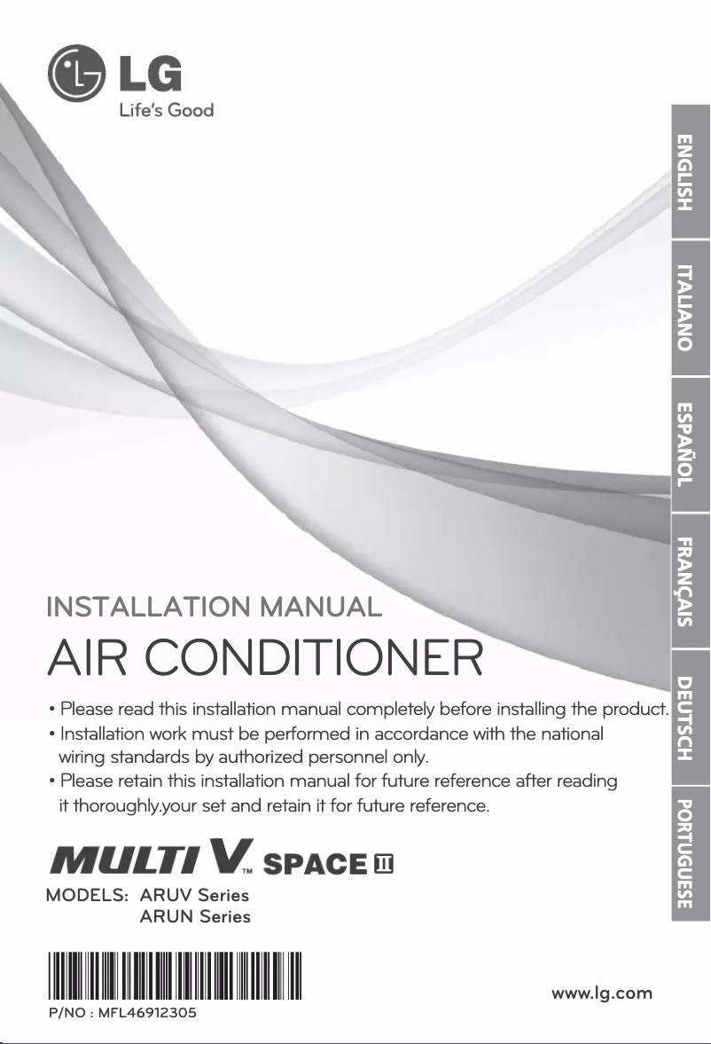 Page 1 de la notice Manuel utilisateur LG ARUV80LL2